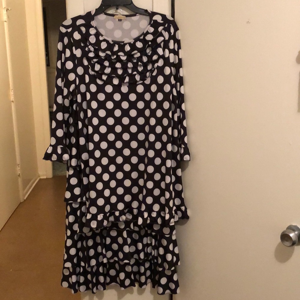 Black and white polkadot SKIRT ONLY